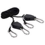 2PCS 1/8in Grow Light Rope Hanger Adjustable Heavy Duty Rope Clip Hanger High Strength Rope Hanger
