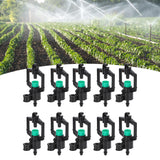 10pcs Watering Drippers 4mm Stable Plastic Irrigation Sprinkler Nozzles with Accessories for Gardening Agriculture