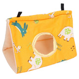 Bird Hut Foldable Soft Comfortable Flannel Orange Triangular Bird Hanging Bed with Hooks for Parrots Hamsters Squirrels