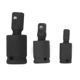 3PCS Universal Joint Socket Adapter 1/2 1/4 3/8 Drive Impact Adapter Socket Extension Adapter