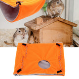 Bird Warm Nest Thermal Plush Cage Hanging Bed Hamster Double Layer Hammock for Winter Cold WeatherOrange