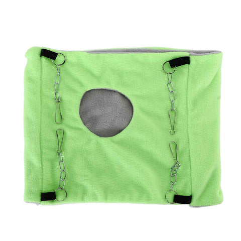 Bird Warm Nest Thermal Plush Cage Hanging Bed Hamster Double Layer Hammock for Winter Cold WeatherGreen In Australia - Darrahopens