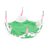 Small Pet Cage Hammock Parrot Warm Hanging Hammock Bird Nest Hut Bed for Hamsters Sugar Gliders Golden HamsterL Green