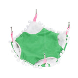 Small Pet Cage Hammock Parrot Warm Hanging Hammock Bird Nest Hut Bed for Hamsters Sugar Gliders Golden HamsterL Green