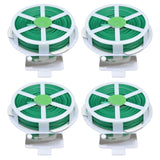 4pcs Plant Ties 50 Meters Green Twist Ties Wire with Built in Cutter for Garden Courtyard Indoor Plants Support Fixing