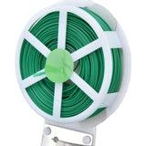 4pcs Plant Ties 50 Meters Green Twist Ties Wire with Built in Cutter for Garden Courtyard Indoor Plants Support Fixing