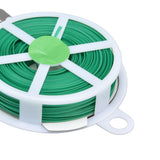 4pcs Plant Ties 50 Meters Green Twist Ties Wire with Built in Cutter for Garden Courtyard Indoor Plants Support Fixing
