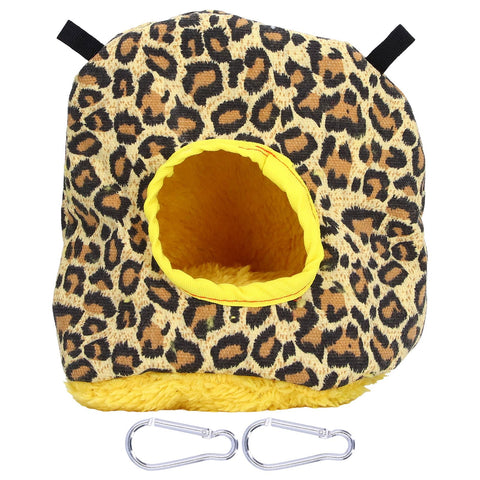 Warm Birdhouse Round Shape Soft Plush Save Space Easy Clean Safety Parrots HouseLeopard Print In Australia - Darrahopens