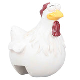 Big Eye Chicken Ornaments Funny Chicken Statues for Garden Stairs Farm Patio BackyardA