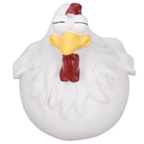 Big Eye Chicken Ornaments Funny Chicken Statues for Garden Stairs Farm Patio BackyardA