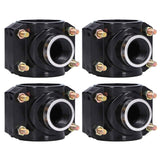 4 Sets Water Drain Saddle Plastic Pipe Additional Quick Connector Tee Kit G1 Female Thread In Australia - Darrahopens