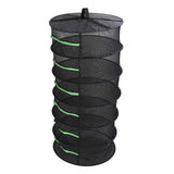 Herb Drying Rack Breathable Mesh Hanging Foldable Dryer with Zippers Ring for Garden Plant
