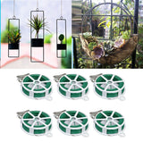 6Pcs Green Tie Wire Gardening Twist Tie Climbing Vine Tie Wire for DIY Flower Fixed Plant Support