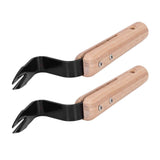 2Pcs Forked Head Hand Weeder Puller Wood Handle Remove Weeds Shovel Garden Weeding Fork Trimming Tools Planting Gadgets In Australia - Darrahopens