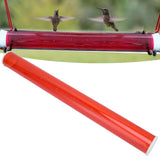 Long Pipe Bird Feeder Red Transparent Outdoor Bird Feeder Tube Wild Bird Feeding Pipe for Garden
