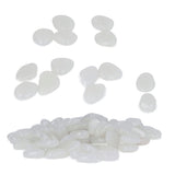 Outdoor Luminous Stones Colorful Fluorescent Luminous Pebbles for Dark Garden Courtyard Walkway Garden Trails 100 / Bag White