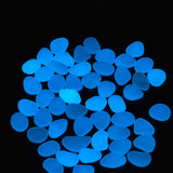 Outdoor Luminous Stones Colorful Fluorescent Luminous Pebbles for Dark Garden Courtyard Walkway Garden Trails 100 / Bag Dark Blue