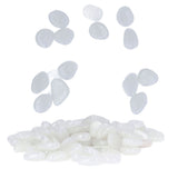 Outdoor Luminous Stones Colorful Fluorescent Luminous Pebbles for Dark Garden Courtyard Walkway Garden Trails 200 / Bag White