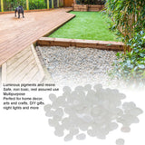 Outdoor Luminous Stones Colorful Fluorescent Luminous Pebbles for Dark Garden Courtyard Walkway Garden Trails 200 / Bag White