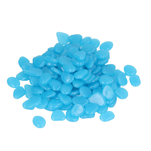 Outdoor Luminous Stones Colorful Fluorescent Luminous Pebbles for Dark Garden Courtyard Walkway Garden Trails 200 / Bag Dark Blue In Australia - Darrahopens