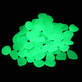 Outdoor Luminous Stones Colorful Fluorescent Luminous Pebbles for Dark Garden Courtyard Walkway Garden Trails 200 / Bag Turquoise
