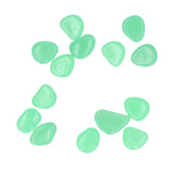 Outdoor Luminous Stones Colorful Fluorescent Luminous Pebbles for Dark Garden Courtyard Walkway Garden Trails 200 / Bag Turquoise