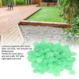 Outdoor Luminous Stones Colorful Fluorescent Luminous Pebbles for Dark Garden Courtyard Walkway Garden Trails 200 / Bag Turquoise