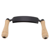 Draw Knife Wooden Handle HRC 30 Durable Tungsten Steel Curved High Sharpness Draw Shave Knife for Log Wood Furniture 8in