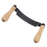 Draw Knife Wooden Handle HRC 30 Durable Tungsten Steel Curved High Sharpness Draw Shave Knife for Log Wood Furniture 10in