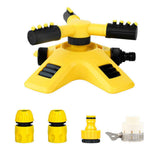 360 Degrees Automatic Rotating Sprinkler Three Prong Irrigation Lawn Sprinkler Garden Sprinkler Watering Device with Adapter Set In Australia - Darrahopens