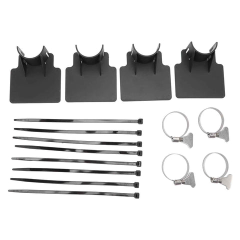 4 Sets Swimming Pool Pipe Holder Prevent Pipe Slip Cable Ties Stainless Steel Hose Clamp Swimming Pool Hose Holder Black