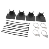 4 Sets Swimming Pool Pipe Holder Prevent Pipe Slip Cable Ties Stainless Steel Hose Clamp Swimming Pool Hose Holder Black