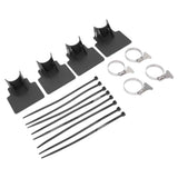 4 Sets Swimming Pool Pipe Holder Prevent Pipe Slip Cable Ties Stainless Steel Hose Clamp Swimming Pool Hose Holder Black