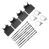 4 Sets Swimming Pool Pipe Holder Prevent Pipe Slip Cable Ties Stainless Steel Hose Clamp Swimming Pool Hose Holder Black