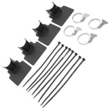 4 Sets Swimming Pool Pipe Holder Prevent Pipe Slip Cable Ties Stainless Steel Hose Clamp Swimming Pool Hose Holder Black