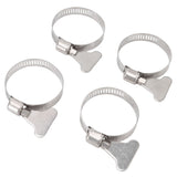 4 Sets Swimming Pool Pipe Holder Prevent Pipe Slip Cable Ties Stainless Steel Hose Clamp Swimming Pool Hose Holder Black
