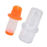 Oil Dispenser Bottle 60ml Food Grade Silicone Squeeze Type Brush Evenly Heat Insulation Cooking Oil Dispenser Orange