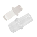 Oil Dispenser Bottle 60ml Food Grade Silicone Squeeze Type Brush Evenly Heat Insulation Cooking Oil Dispenser Gray White