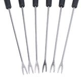 6 Pcs Fondue Forks Stainless Steel Corrosion Resistant Long Forks for Cake Chocolate Fruits Cheese Fondue