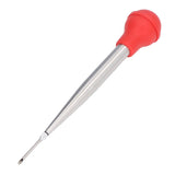 Turkey Injector Stainless Steel Thickened Silicone Design Cooking Seasoning Pump with Cleaning Sweep Red
