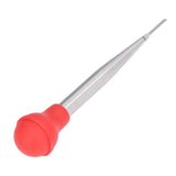 Turkey Injector Stainless Steel Thickened Silicone Design Cooking Seasoning Pump with Cleaning Sweep Red