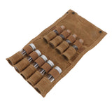 Spice Bottle Bag Wet Wax Canvas Portable Seasoning Storage Bag with 9 Glass Seasoning Bottle for Outdoor Camping Khaki In Australia - Darrahopens