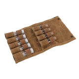 Spice Bottle Bag Wet Wax Canvas Portable Seasoning Storage Bag with 9 Glass Seasoning Bottle for Outdoor Camping Khaki In Australia - Darrahopens