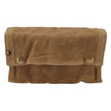 Spice Bottle Bag Wet Wax Canvas Portable Seasoning Storage Bag with 9 Glass Seasoning Bottle for Outdoor Camping Khaki