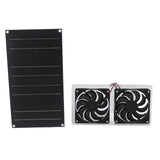 Solar Panel Fan Kit 100W Dual Fans IP67 Waterproof Low Noise Wide Application Solar Powered Fan For Pet House Hut