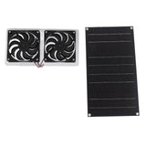 Solar Panel Fan Kit 100W Dual Fans IP67 Waterproof Low Noise Wide Application Solar Powered Fan For Pet House Hut