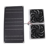 Solar Panel Fan Kit 100W Dual Fans IP67 Waterproof Low Noise Wide Application Solar Powered Fan For Pet House Hut