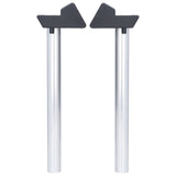 2Pcs Greenhouse Rain Gutter Drains Silver Drainage Downpipe Gutter Kit Gutter Water Butt Pipe Kit