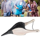 Fireplace Bellow Manual Operation Durable Solidwood Heatproof Leather Widely Used Fire Blower for BBQ Camping Fireplace