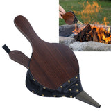 Fireplace Bellow Manual Wooden Fireplace Blower Fire Pit Tools Housewarming Gift for Outdoor Barbecue Cookout